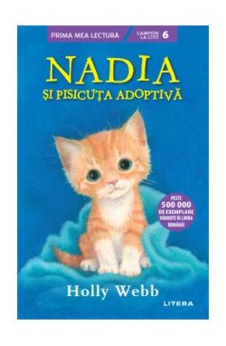 Nadia și pisicuța adoptivă