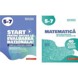 Pachet Evaluarea Nationala clasele 5-7. Limba si literatura romana si Matematica. Teste recapitulative