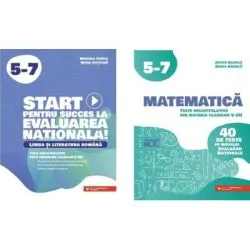 Pachet Evaluarea Nationala clasele 5-7. Limba si literatura romana si Matematica. Teste recapitulative de Mihaela Dobos