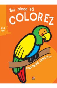 Imi place sa colorez. Papagalul zambitor 2-4 ani