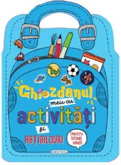 Ghiozdanul meu cu activitati si abtibilduri pentru baieti