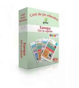 Carti de joc educative - Europa. Tari si capitale