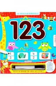Sa invatam numerele: 1 2 3 de Scrii si stergi