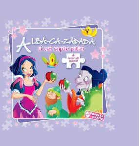 Alba ca Zapada si cei sapte pitici. 6 jocuri de puzzle si poveste puzzle