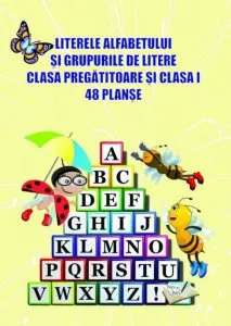 Literele alfabetului si grupurile de litere clasa pregatitoare si clasa I - 48 planse