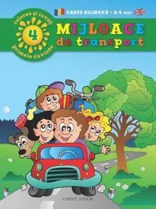 Mijloace de transport. Carte bilingva (2-4 ani)