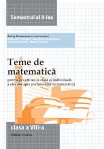 Teme de matematica, clasa a VIII-a, semestrul al II-lea