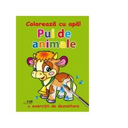 Coloreaza cu apa! Pui de animale ( exercitii de dezvoltare)