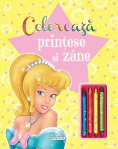 Coloreaza printese si zane( 4 creioane)