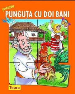 Punguta cu doi bani - carte cu puzzle
