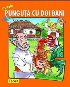 Punguta cu doi bani - carte cu puzzle