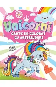 Unicorni. Carte de colorat cu abtibilduri