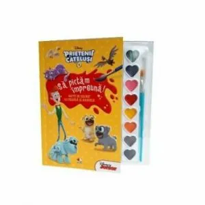 Prietenii Catelusi. Sa pictam impreuna! Carte de colorat cu pensula si acuarele. de Disney