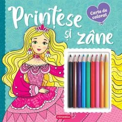 Prințese și zâne - Carte de colorat