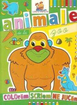 Animale de la zoo. Carte de colorat