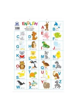 Planșă English Alphabet. Alfabetul animalelor în limba engleză