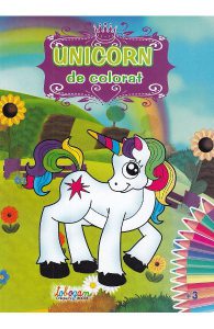 Unicorn de colorat 3 ani