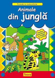 Poveste cu autocolante - Animale din jungla