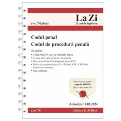 Codul penal si Codul de procedura penala. Actualizat la 1. 02. 2024