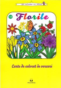 Florile - carte de colorat in versuri