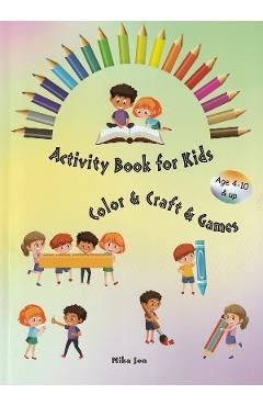 Activity book for kids. Color, craft, games
