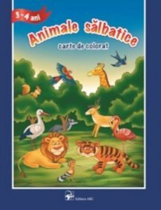 Animale salbatice. Carte de colorat