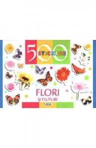 500 Stickere de Flori si fluturi
