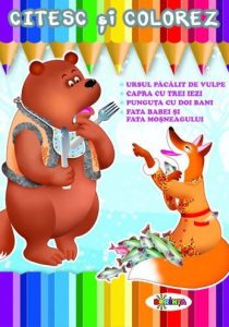 Citesc si colorez - Ursul pacalit de vulpe