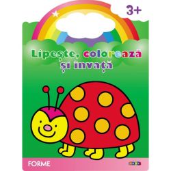 Lipeste, coloreaza si invata forme 3 ani