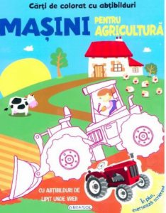 Carti de colorat cu abtibilduri - Masini pentru agricultura