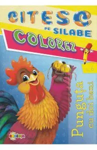 Citesc pe silabe, colorez. Punguta cu doi bani