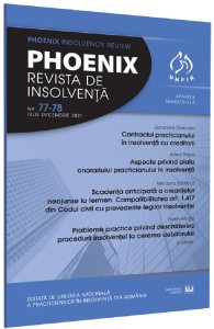 Phoenix. Revista de insolventa. Nr.77-78 Iulie-Decembrie 2021