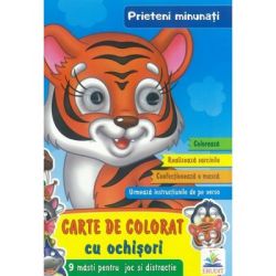 Prieteni minunati-Carte de colorat cu ochisori