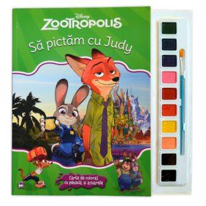 Sa pictam cu Judy. Carte de colorat cu pensula si acuarele