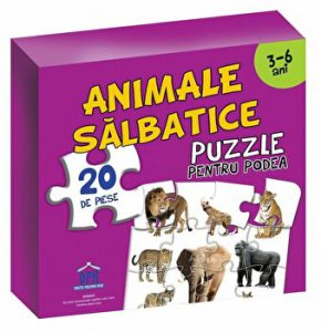 Animale salbatice. Puzzle pentru podea, 3-6 ani