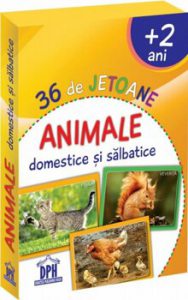 36 de jetoane. Animale domestice si salbatice.  2 ani