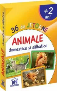 36 de jetoane. Animale domestice si salbatice.  2 ani