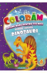 Coloram desene mari pentru cei mici: Dinozauri