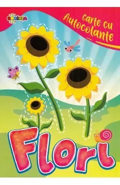 Carte cu autocolante. Flori de Autor Anonim