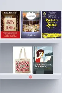 Pachet Cărți despre cărți (4 Volume)   Sacoșă Comorile cititorului Cartepedia de Francesc Miralles