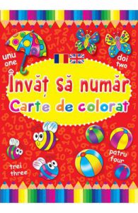 Invat sa numar romana-engleza. Carte de colorat