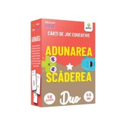 Duo Card. Adunarea. Scaderea. Carti de joc educative
