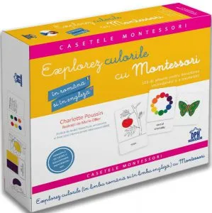 Explorez culorile cu Montessori. 163 de jetoane pentru dezvoltarea vocabularului și a creativității (în română și engleză) de Charlotte Poussin