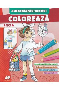 Coloreaza Lucia. Autocolante model