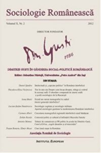 Sociologie romaneasca. Vol. X, Nr. 2. 2012