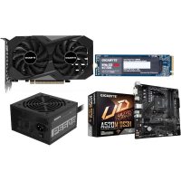 Placa video Gigabyte GV-N1656WF2OC-4GD 2.0 + A520M DS3H GP-GSM2NE3512GNTD GP-P550B