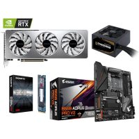 Placa video Gigabyte GV-N306TVISION OC-8GD + B550 AORUS PRO V2 GP-GSM2NE3256GNTD GP-P650B