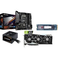 Placa video Gigabyte GV-N306TGAMING OC-8GD + B560M AORUS PRO GP-GSM2NE3512GNTD GP-P650B