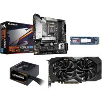 Placa video Gigabyte GV-N166SOC-6GD + B560M AORUS PRO AX GP-GSM2NE3256GNTD GP-P650B