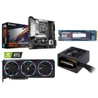 Placa video Gigabyte GV-N306TAORUS E-8GD + B560M AORUS PRO AX GP-GSM2NE3100TNTD GP-P650B